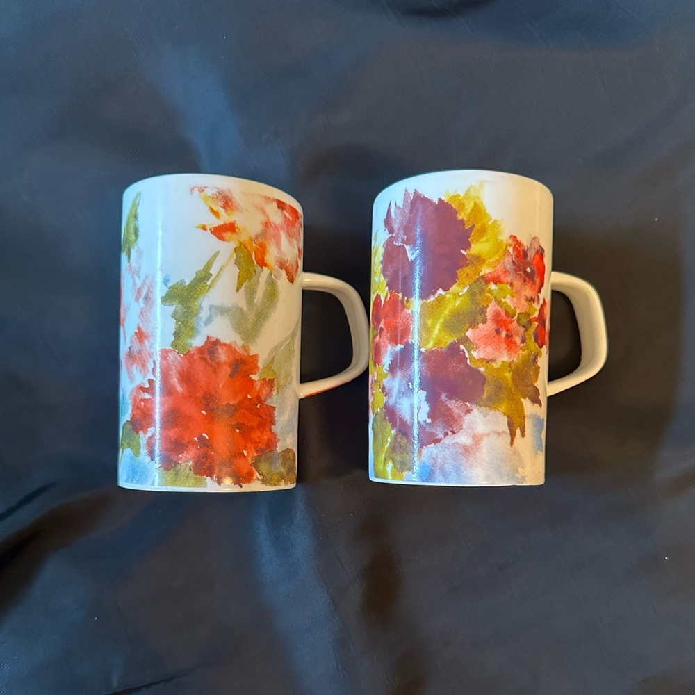 TRISA Floral Porcelain Mugs